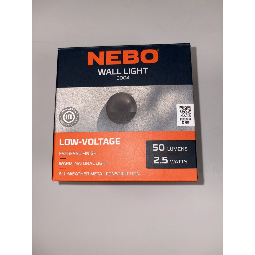 (NEW) NEBO 0004 Espresso LED Wall Light Low Voltage 50 lm 2.5W All-Weather Metal
